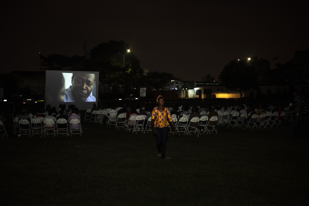KWEIBA film screening event - audience at Artists of Revolution gallery