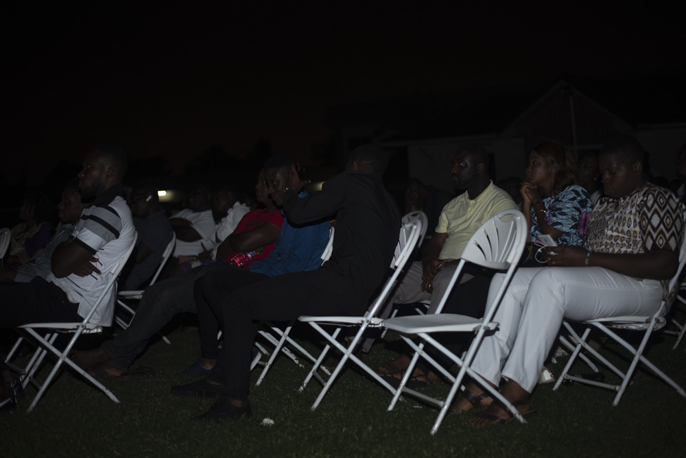 Behind the scenes - KWEIBA film screening setup